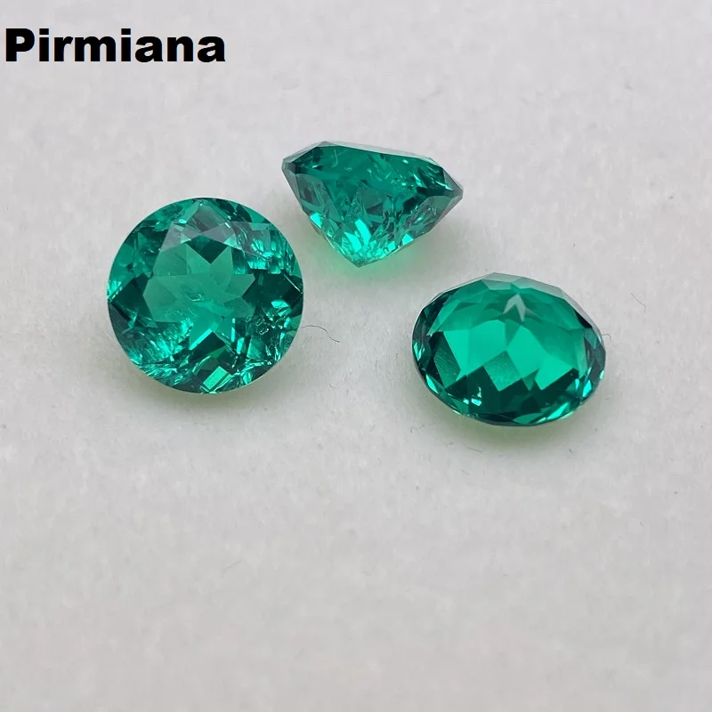 Pirmiana Columbia Color Lab Grown Emerald Hand Made Gemstone for Jewelry Rings Earrings Making