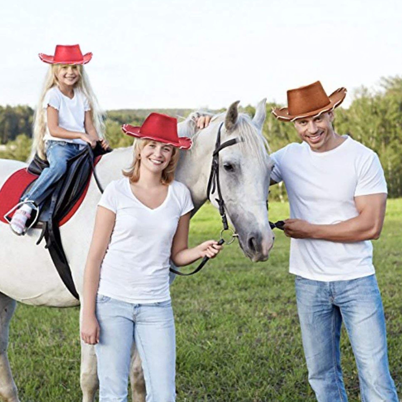 Children's Casual Western Cowboy Hat Sun Hat Cowgirls Children Hat Artificial Suede Wide Brim Leisure Party Holiday Decor Hats