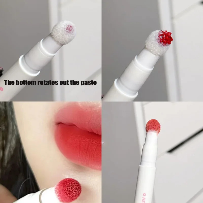 Liquid lipstick with cushion velvet matte lipstick soft liquid powder blusher lipstick multi-purpose makeup 240705