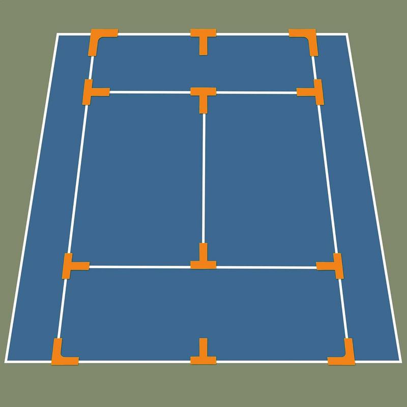 Pickleball Marking Lines Reusable Tennis Court Sign Kit With Storage Bag Playing Field Marking Equipment Create Your Own Mini