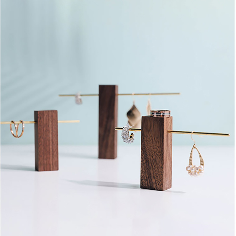 T earring stand bracelet hanging case for jewelry necklace holders jewelery organizer jewellery display holder metal wood stands