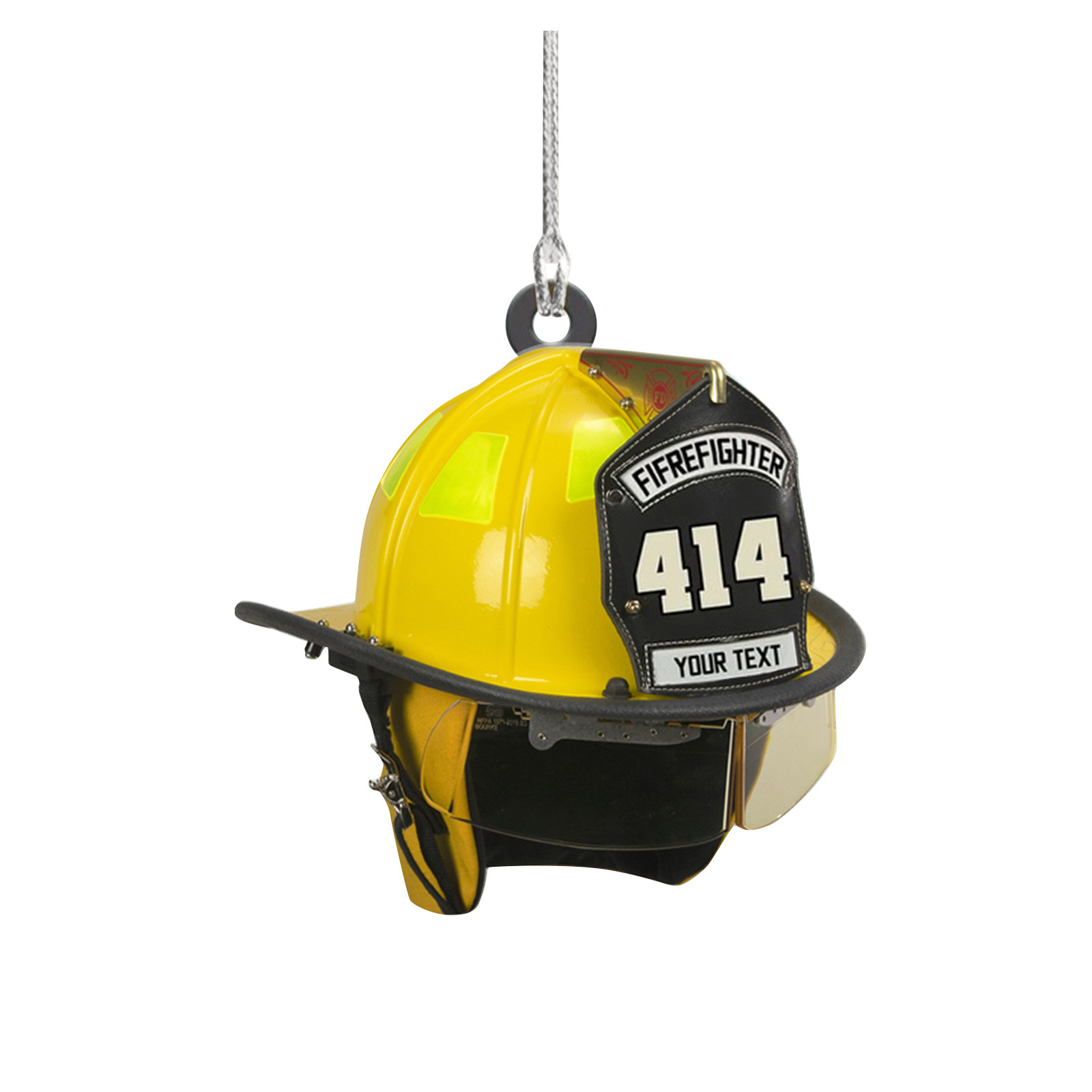 Personalized Firefighter Fireman Pendant Ornament Keychain Personalized Christmas Tree Home Wooden Firefighter Decoration