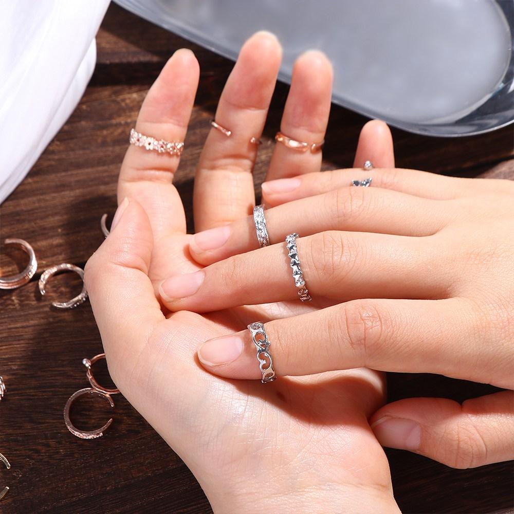 Fish Tail Lotus Flower Star Alloy Girl Gift Heart Open Ring Vintage Foot Ring Set Women Toe Ring Korean Style Toe Ring