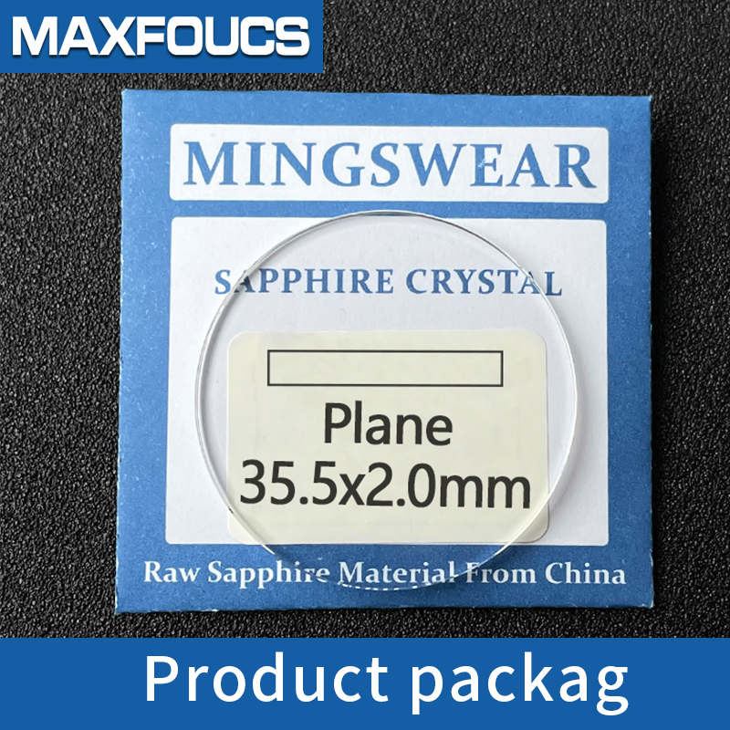 Sapphire Watch Glass Thick 2.0mm Diameter 30-39.5mm Flat Anti scratch Smooth Round Transparent Crystal Glass For Watch Repair