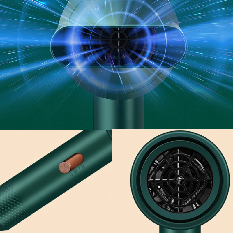 Electric Hair Dryer Negative Ionic Strong Hot Cold Wind Blower Mini Hair Dryer For Home Appliance BlueLight Care Secador De Pelo