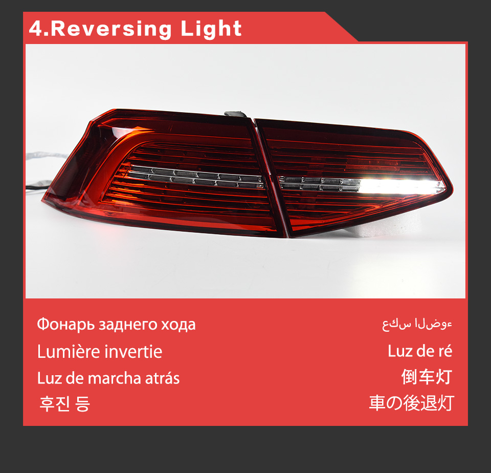 Car Taillights For Passat B8 20 16-20 19 Original Type With Sequential Turn Signal No Animation Brake Reverse Lamp