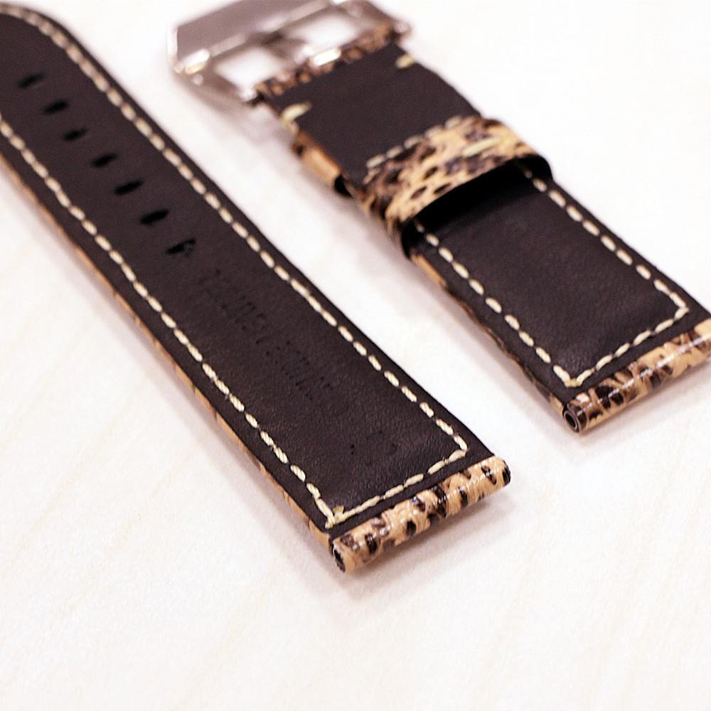 Luxury Snake Leather Watchband 20MM 22MM 24MM Pin Buckle Leather Watch Waterproof Men's Watch Replacement Accessories