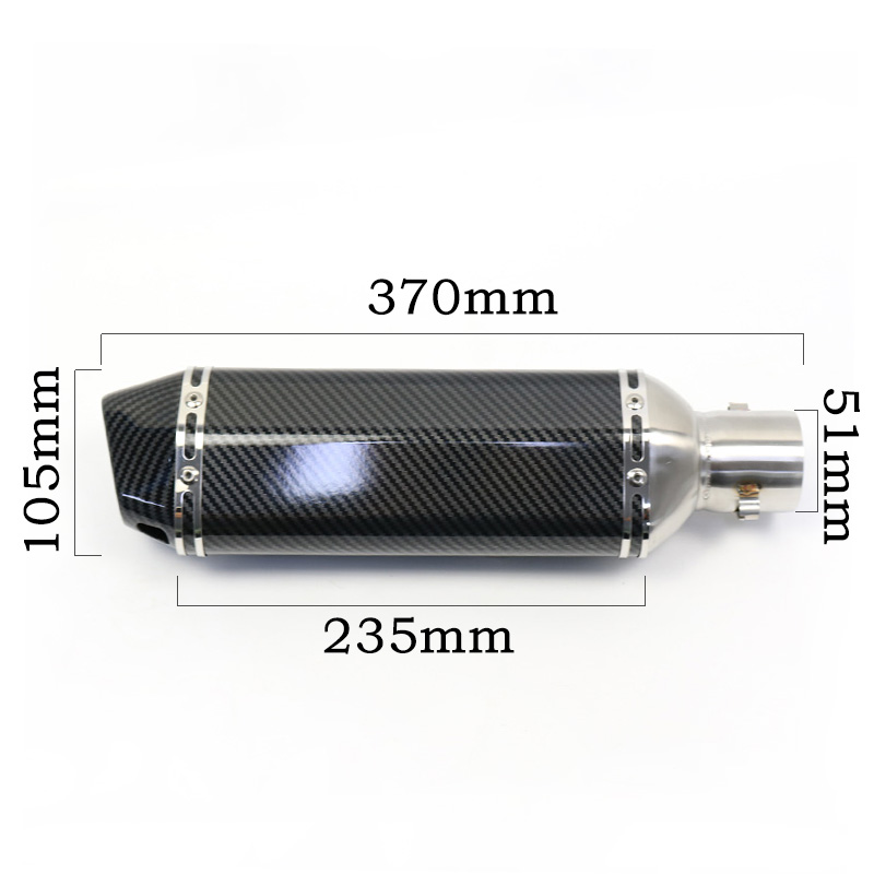 Universal 51mm Motorcycle Exhaust Pipe for Honda CBR250 CB400 FZ400 Z750 NINJA TMAX530 trk 502 TMAX PCX 125 ATV Dirt Pit Bike