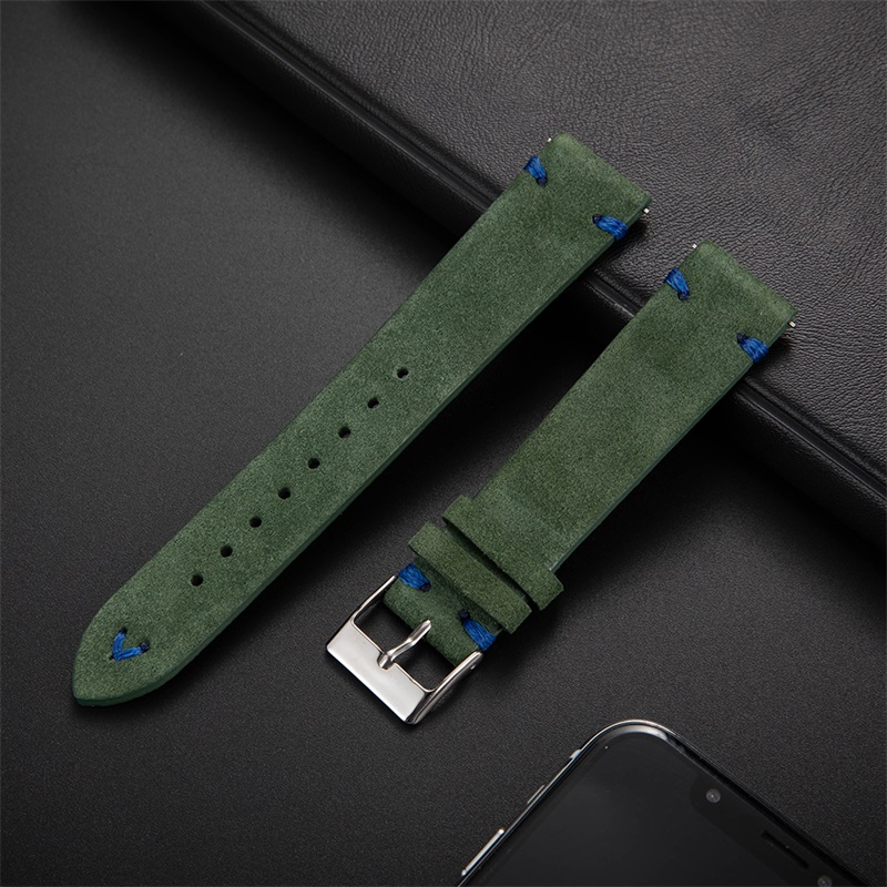 Watchband 20mm For Samsung Galaxy Watch Watch 42mm Gear S2 Watchband Suede Leather Bracelet Strap For Huawei Watch 2 Amazfit Bip