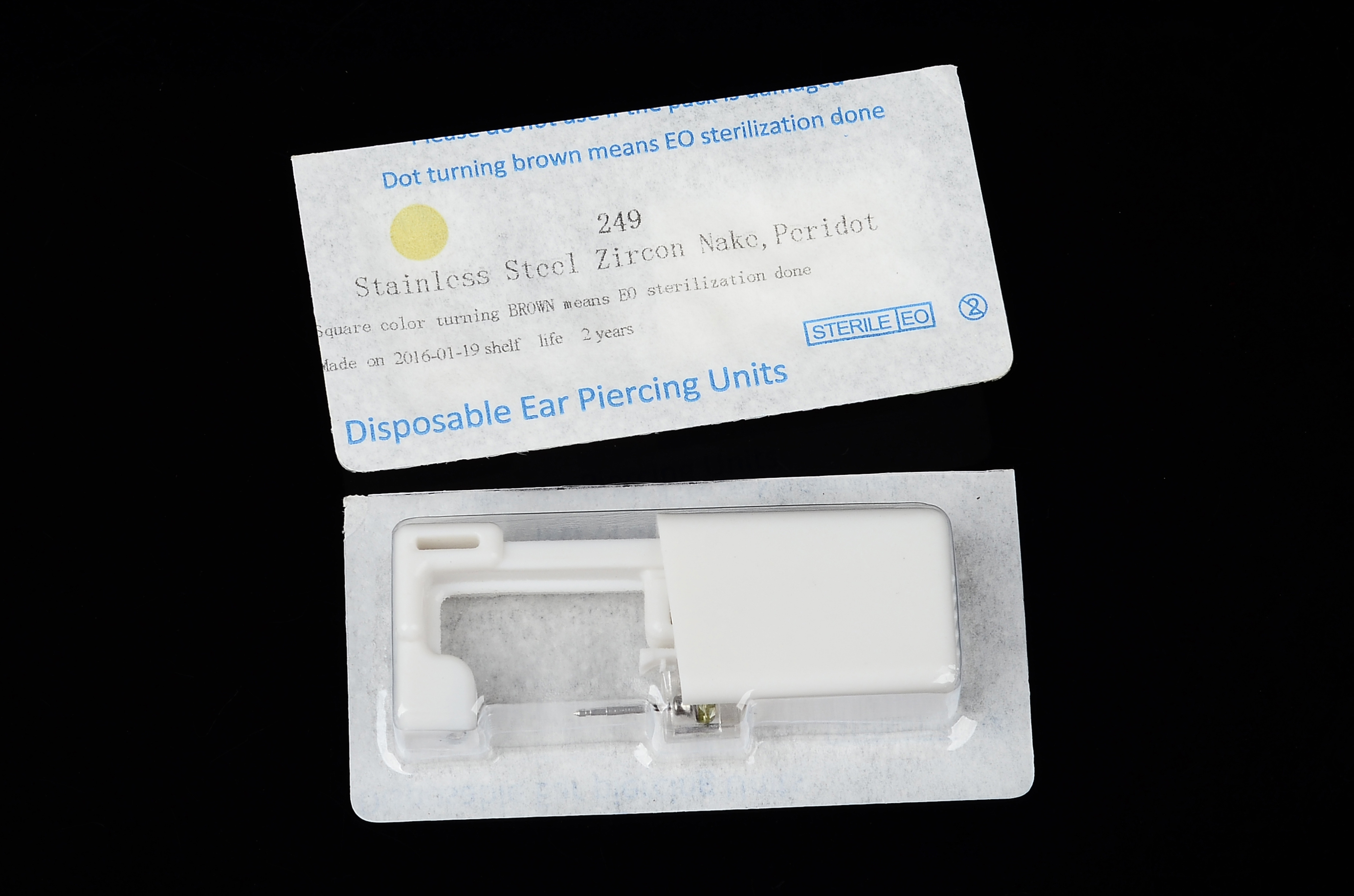 1PC 316L Surgical Steel Ear Stud Disposable Sterile Piercing Stud with Safe Ball Buckle Set Piercing Gun Body Piercing Jewelry