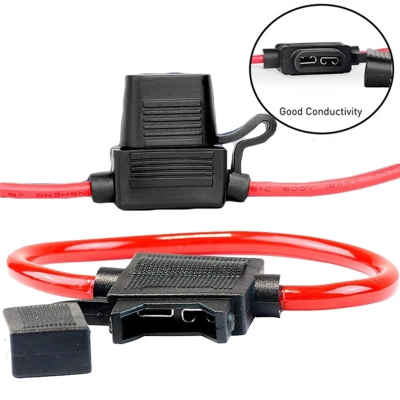 5/10pcs Car Fuse Holder Mini Blade Adapter Splash-proof Box in Line Cutoff Switch Socket 12V 30A Car Waterproof Fuse Socket