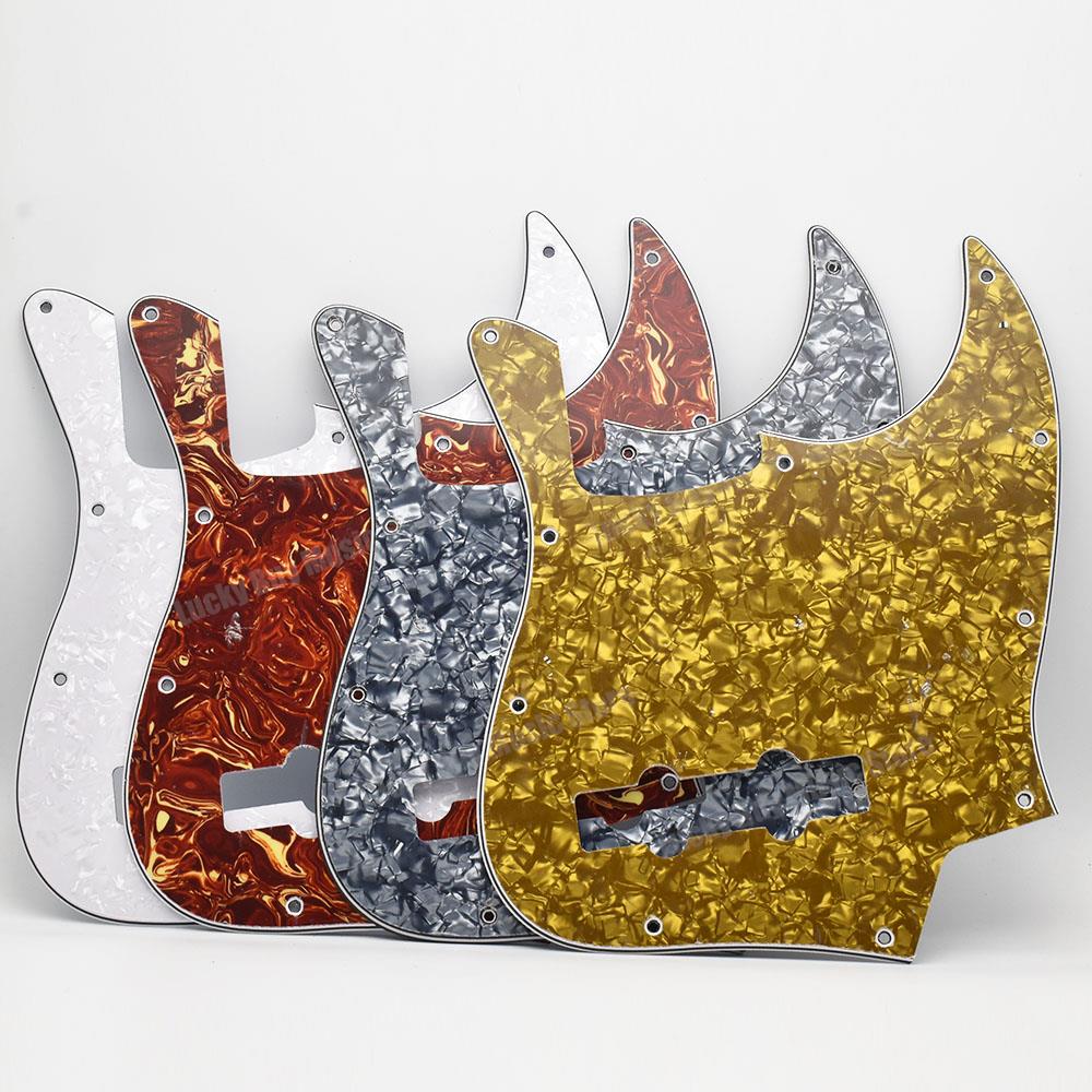 10 Holes JB Bass Pickguard Pick Guards Scratch Plate for Standard Jazz Bass for JB 3Ply PVC Guitar Accessories