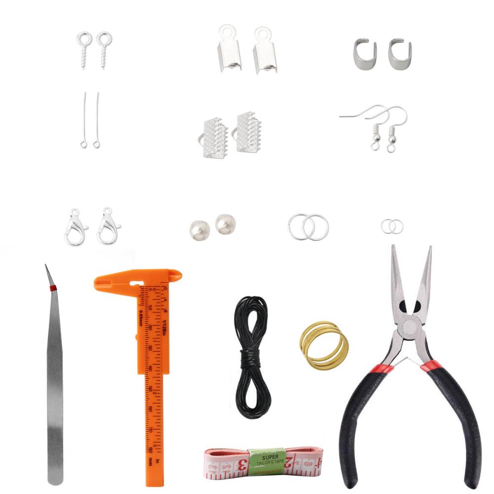 10grids Open Jump Rings Split Rings Lobster Clasps Earring Hook Cord Pliers Set For Jewelry Findings Making Jewelry Accessories