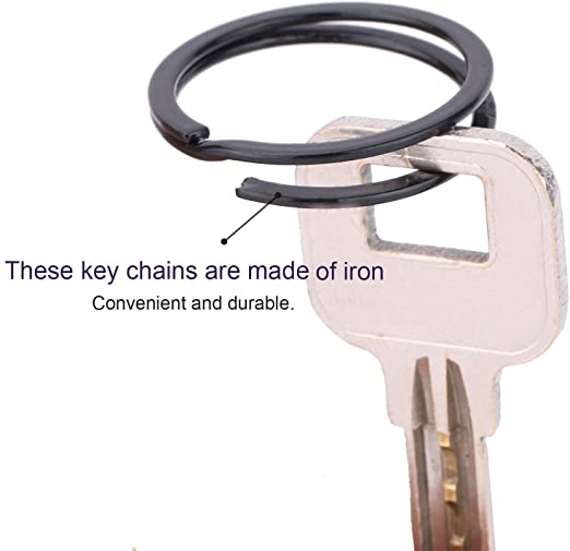 12PCS Flat Key Rings Round 30mm Diameter Metal Keychain Rings Split Keyrings Flat Ring for Home Car Office Keys Attachment