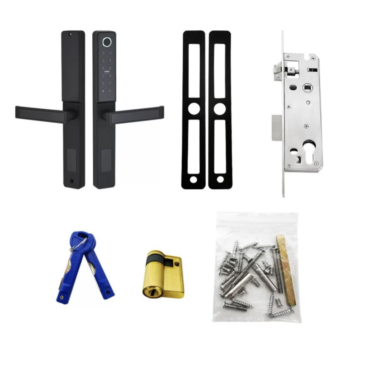 TTLock waterproof biometric fingerprint door Locks electronic Smart door lock RFID Card code lock For Aluminum Glass Door VD02