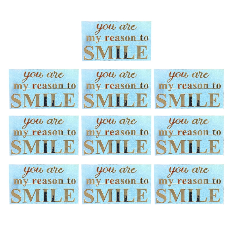 10 Sheets English Letters Blessing Words Metal Stickers Epoxy Resin Mold Fillings DIY Crafts Jewelry Making Material Filler