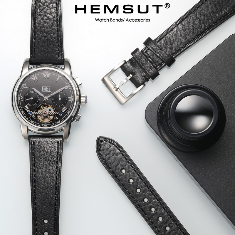HEMSUT Italy Genuine Cow Leather Watch Band For Man Vintage Soft Wrap Handmade Leather Watch Straps Quick Release 22mm18mm20mm