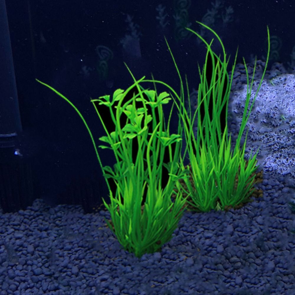 Green Artificial Aquarium Plants Underwater Weed Simulation Plastic Water Weeds Ornament 13cm Aquatic Green Plant Fish Tank