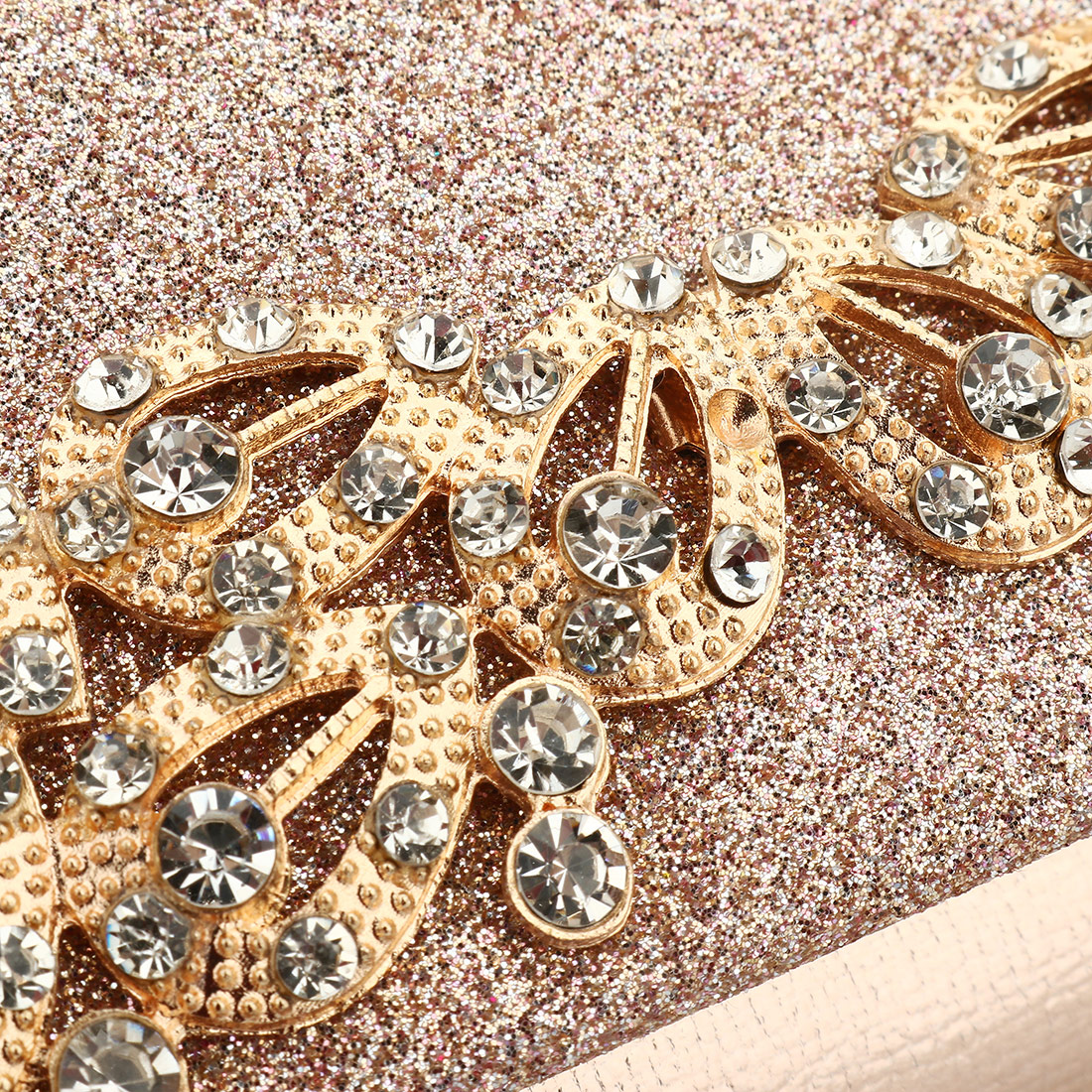 2021 Champagne Wedding Clutch Female Evening Bags Sac Main Femme Gold Silver Large Capacity Luxury Florl Rhinestone Clutches