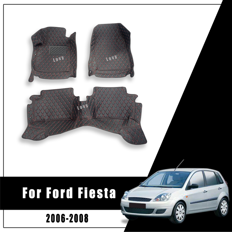 Carpets For Ford Fiesta 2006 2007 2008 Car Floor Mats Foot Pedals Custom Rugs Waterproof Interior Accessories Stylings Covers