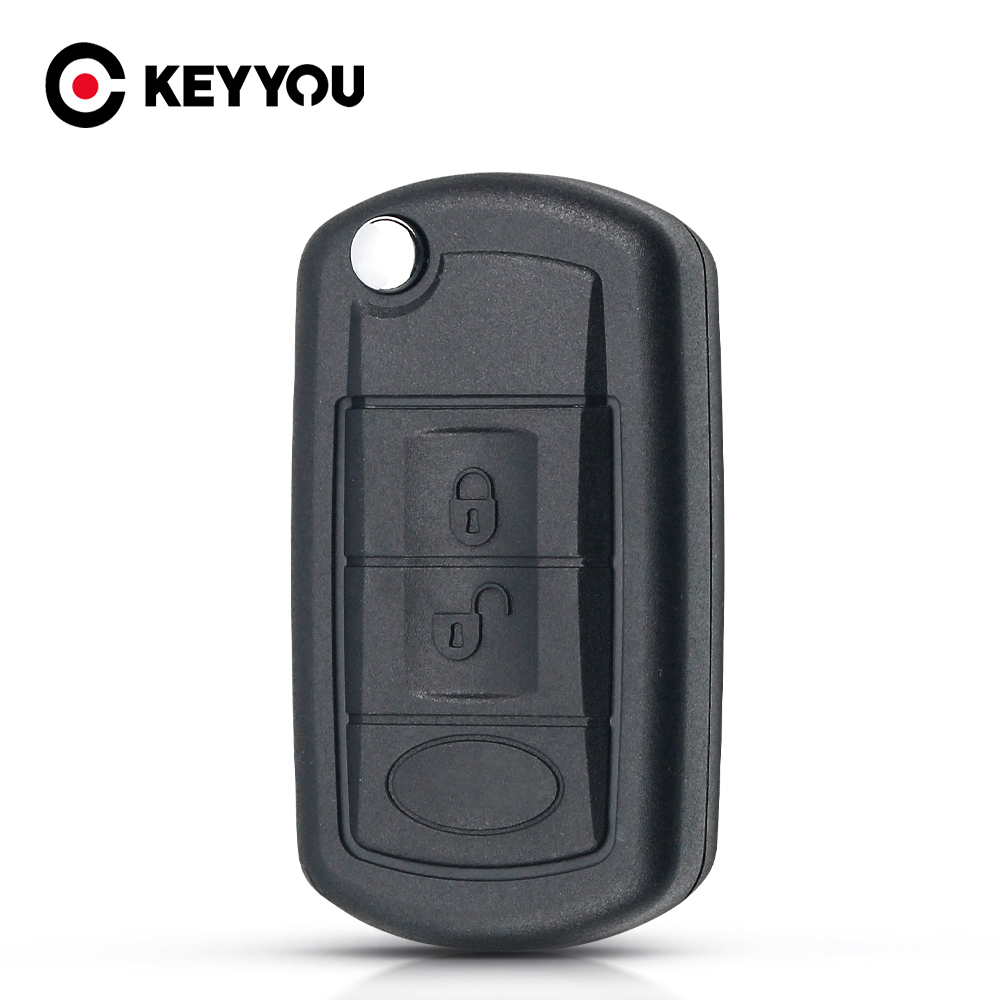 KEYYOU Replacement Shell 3 Buttons Remote Flip Key Case for LAND ROVER Range Rover Sport LR3 Discovery HU92 HU101 Car Styling