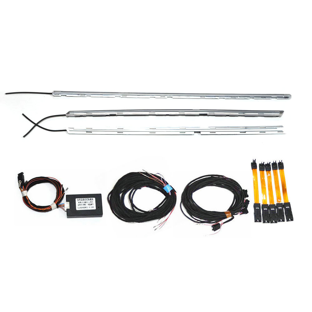 Suitable for VW Golf 7 MK7 7.5 Passenger Dashboard car Door Multicolor Ambient Light Bar Footwell Light and Wire Harness