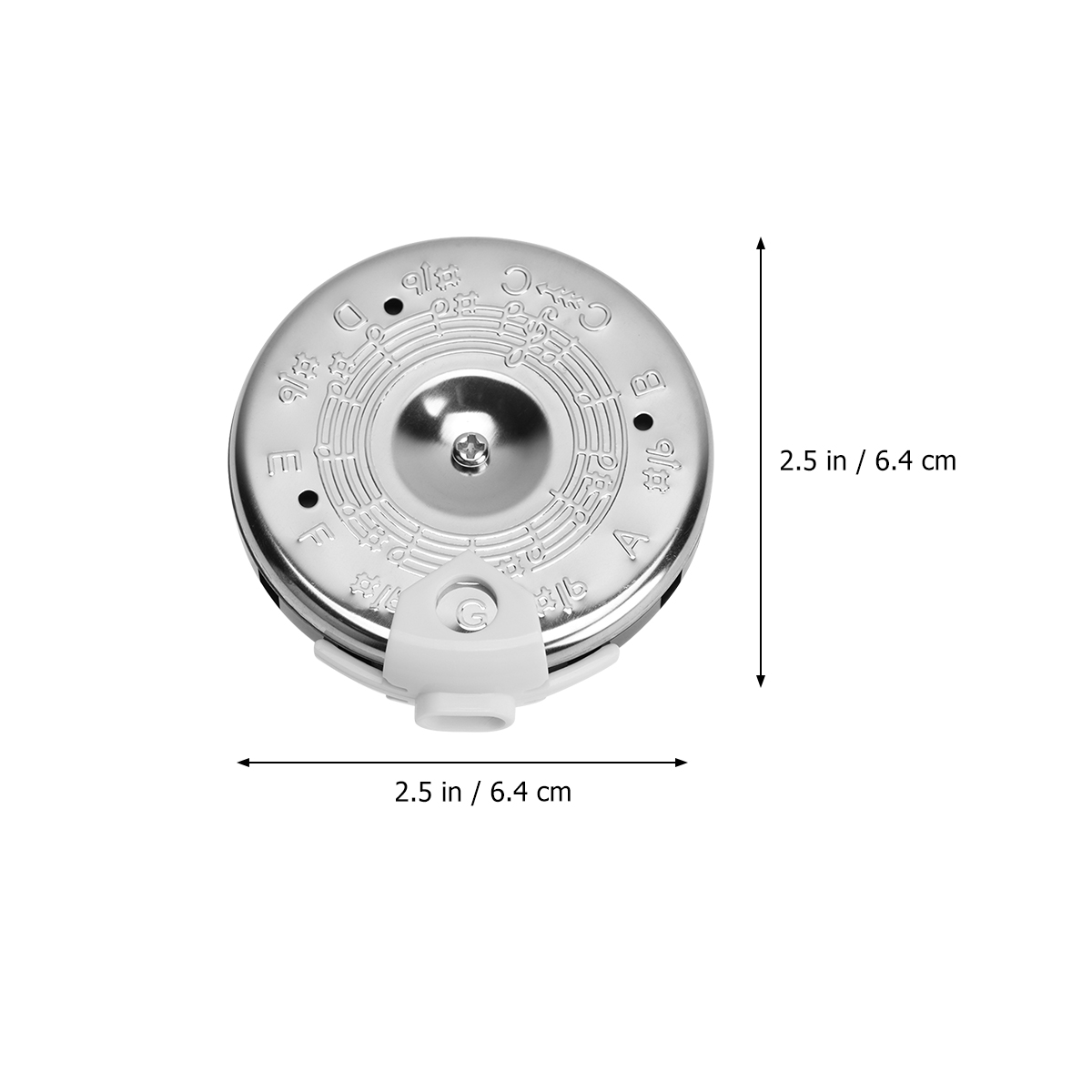 13 Tone Note Key Chromatic 13 Holes C-C Pitch Pipe Guitar Tuner Tuning Violin Bass (Silver)