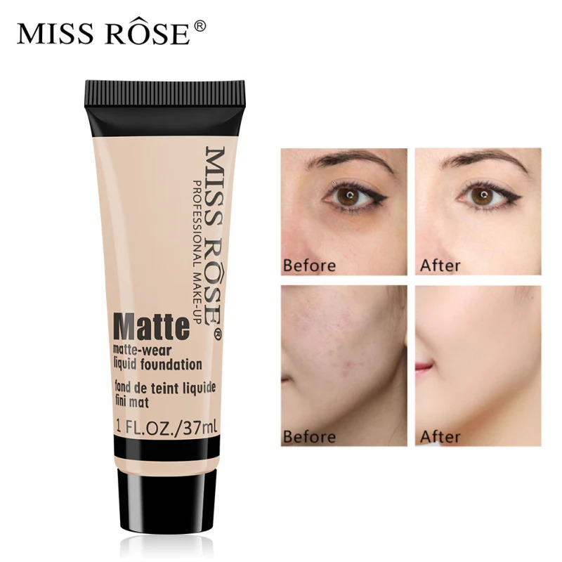 Matte Liquid Foundation Concealer BB Cream Silky Long-wearing Face Con Brighten Skin Tone Makeup Waterproof 240621