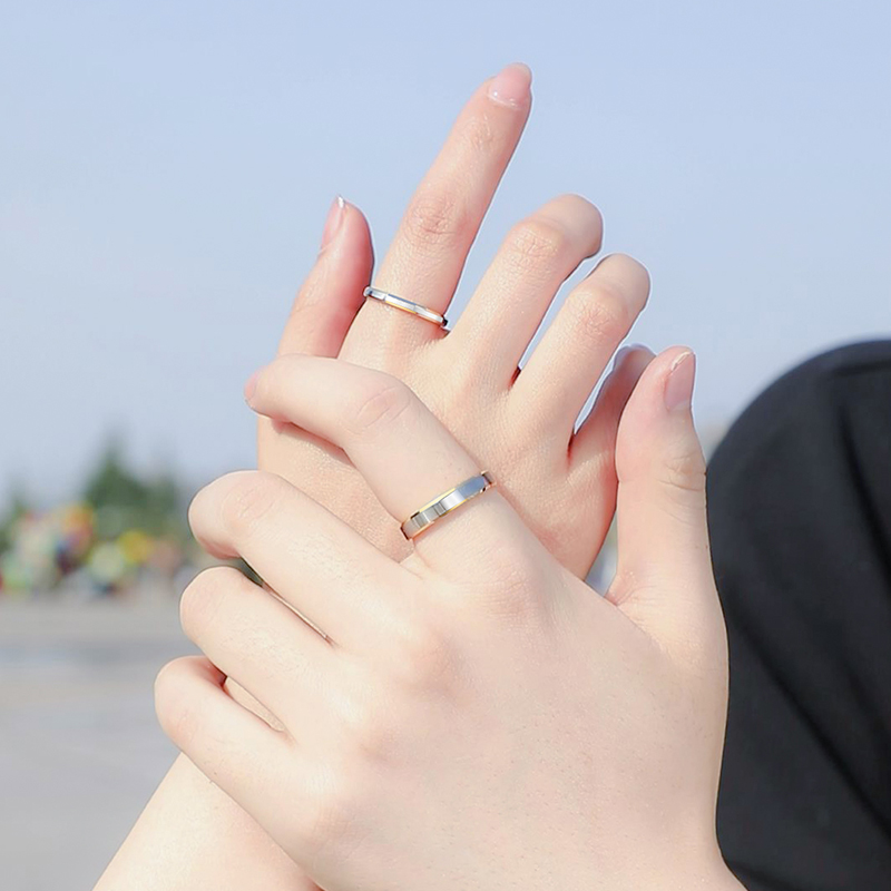 Couple Ring for Man Woman, Tungsten Wedding Band Lover Jewelry Comfort Fit High Polished , Customized Lettering, Free Shipping