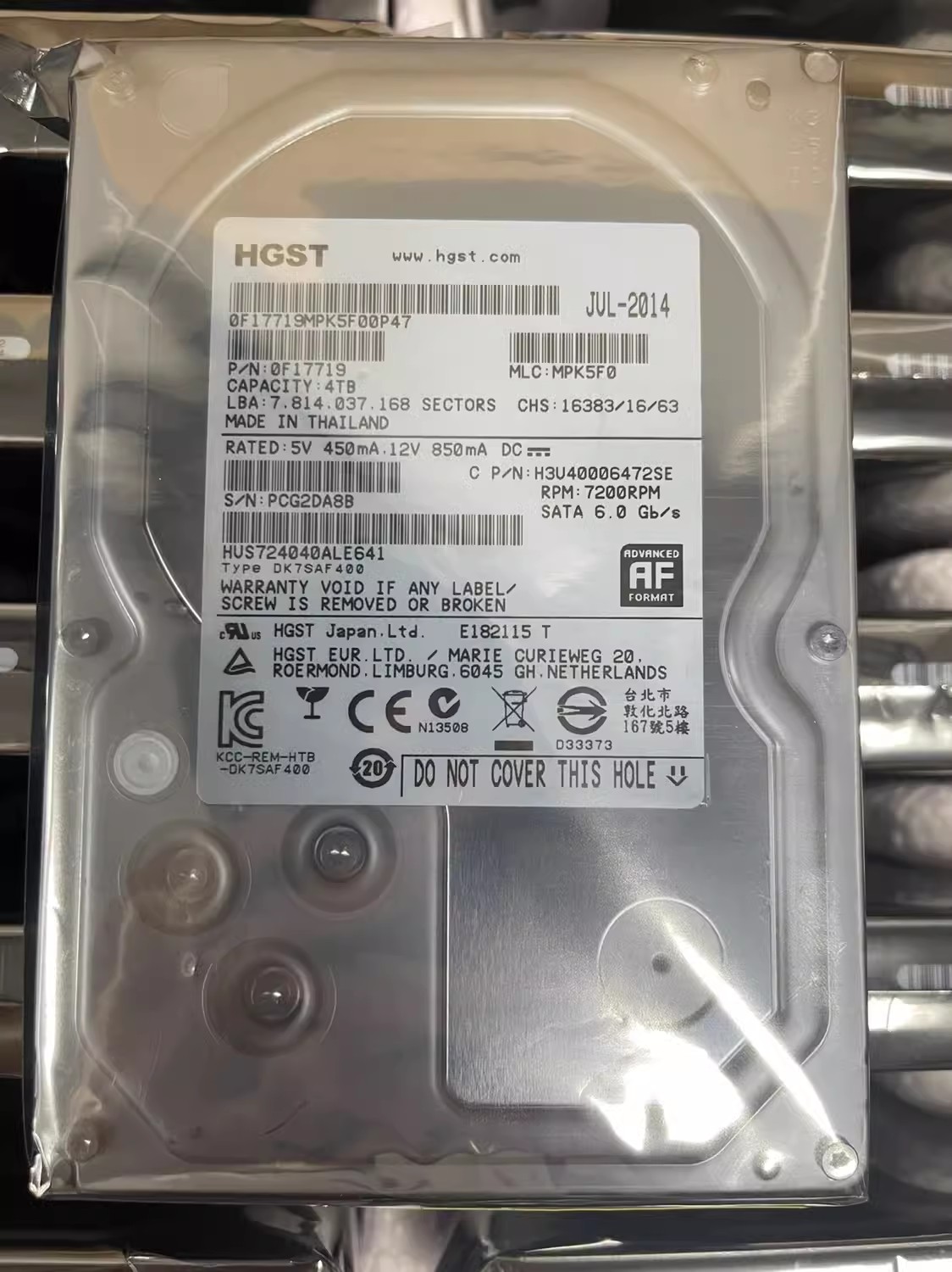 Original 8TB 6TB 4TB 2TB 1TB 3.5" Internal Hard Drive 7200rpm Surveillance HDD 64M Cache SATAIII 6.0Gb/s Monitoring HDD For HGST