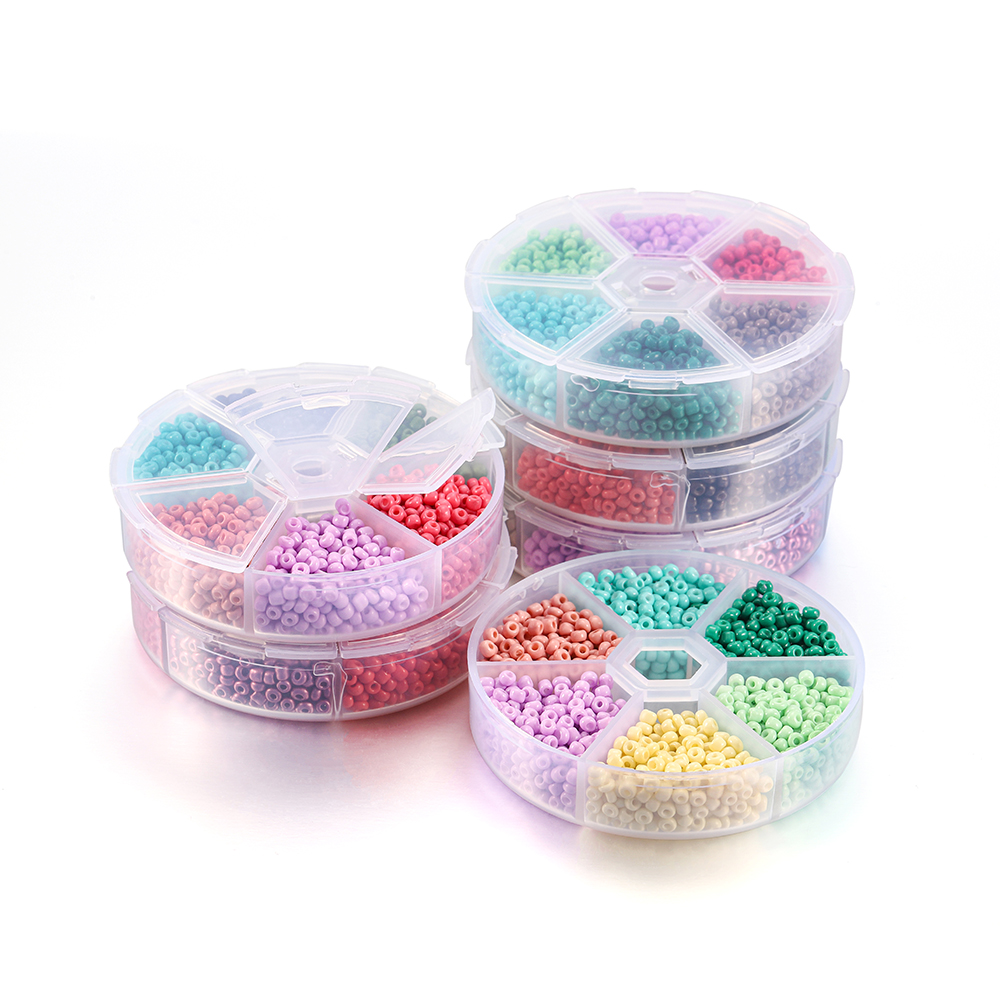 1800pcs/3mm Czech Glass Seed Beads Mixed Box Set Charm Spacer Beads For DIY Jewelry Making Necklace Crafts Accessories Making