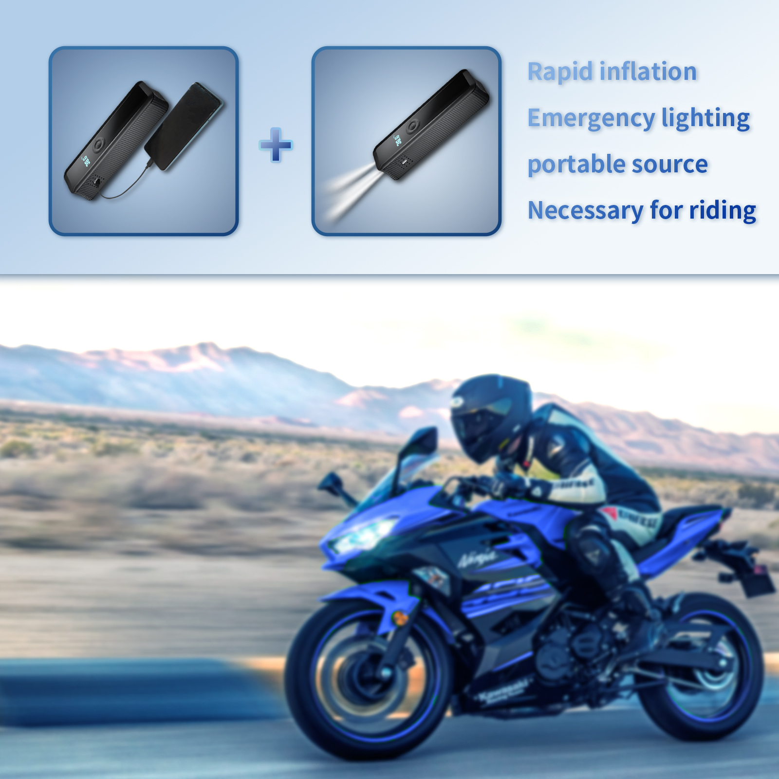 Portable Tire Air Pump Electric Inflator Pump With Led Light & Power Bank Tyre Pump Car Accessories Inflators for Car Bike Ball