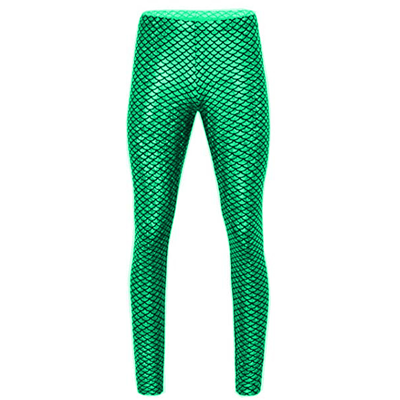 New Summer Top Sale Mermaid Digital Print Women Mermaid Fish Scale Leggings Plus Size S-7XL shiny mermaid printing Leggings pant