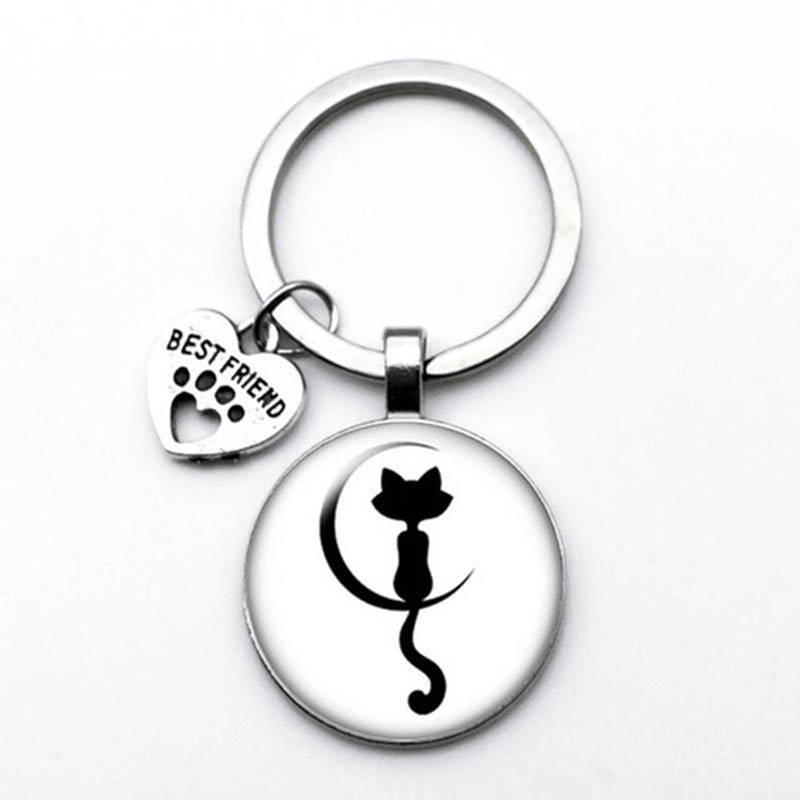 Very Cute Naughty Cat Keychain, I Love My Dog Keychain, Holiday Gift For Fashionable Friends