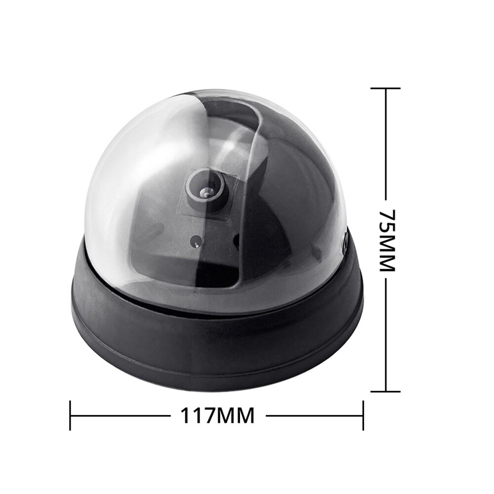 Fuers Creative Black Plastic Dome CCTV Dummy Camera Flashing Led Fake Camera Surveillance Security System