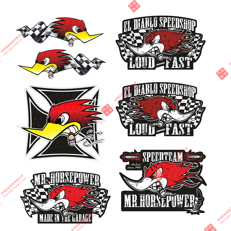 Creative PVC Car Sticker Hot Rod Vintage Racing Tuning Old School Retro Look Motorcycle Stickers Waterproof Car Window Decal