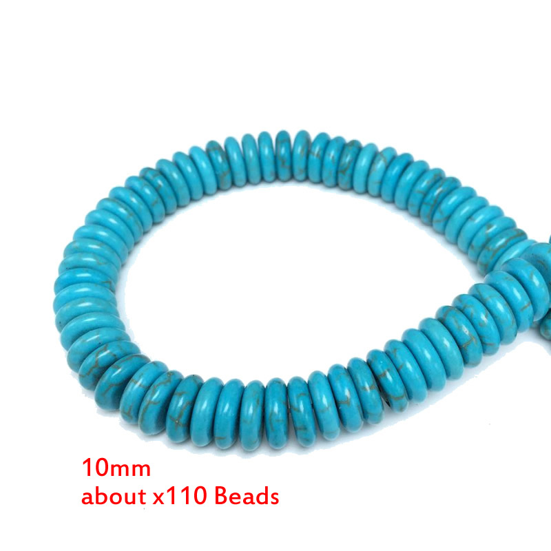 Round septum teardrop oval Horizontal hole pendant Natural Turquoises Loose Seed Beads For bracelet necklace Jewelry Making DIY