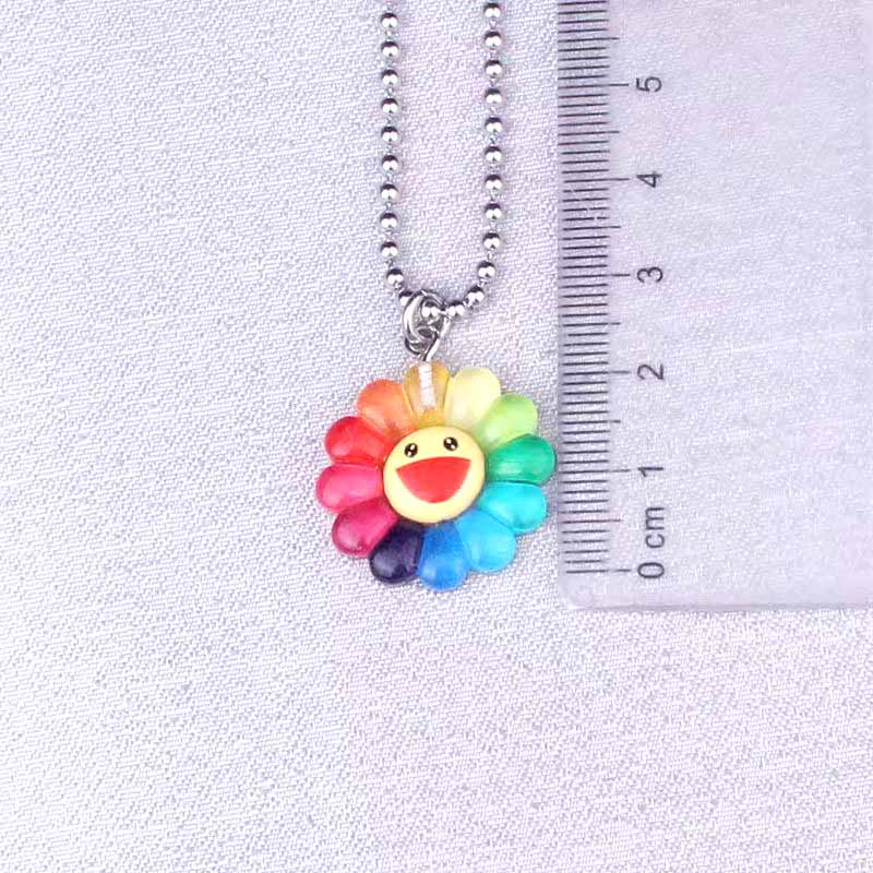 10pcs Colorful Sunflower Pendants Charms Crafts DIY Making Handmade Jewelry Finding For Earrings Necklace Keychain