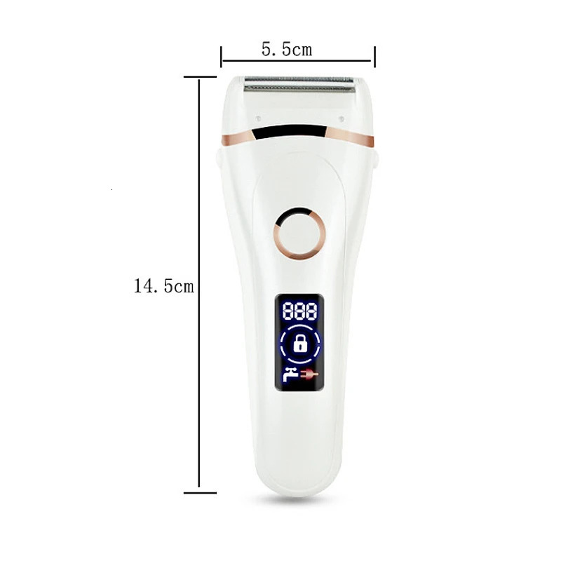 Rechargeable Women Painless Electric Epilator Beard Hair Removal Womens Shaving Machines Portable Female Hair Trimmer LCD 240624