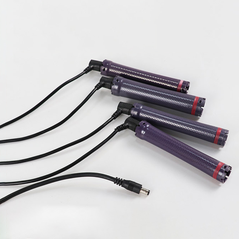10pcs/set 24V Single Hole Digital Hair Rollers Electric Heated Curlers with Rubberbands Styling Perm Hot Curling Bars Rods 1687