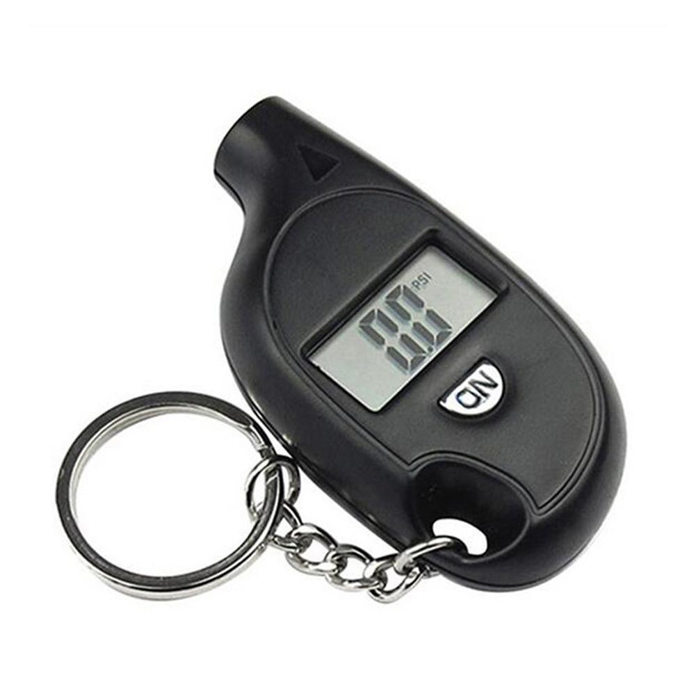 Mini Keychain Style Tire Gauge Digital Lcd Display Pressure Car Tire Meter Motorcycle Car Safety Auto Alarm Tool Tire Air T S2i6