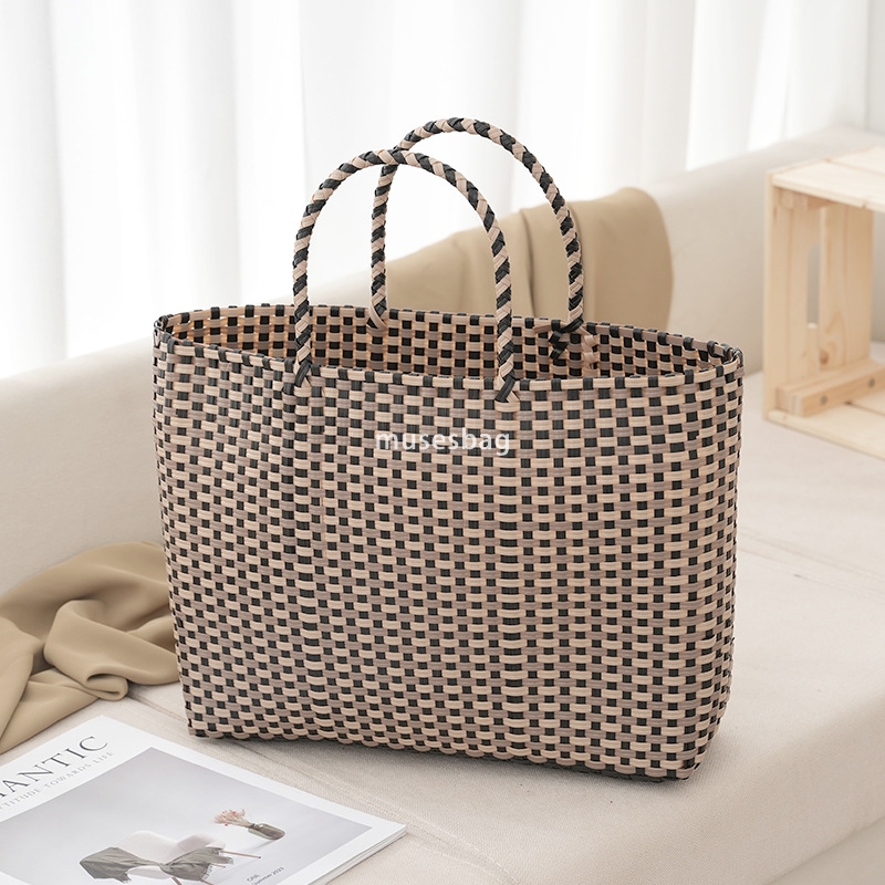 Fashionable Beach bag women's designer classic retro practical large capacity minimalist woven basket pastoral gift bag minimalist packaging bag 