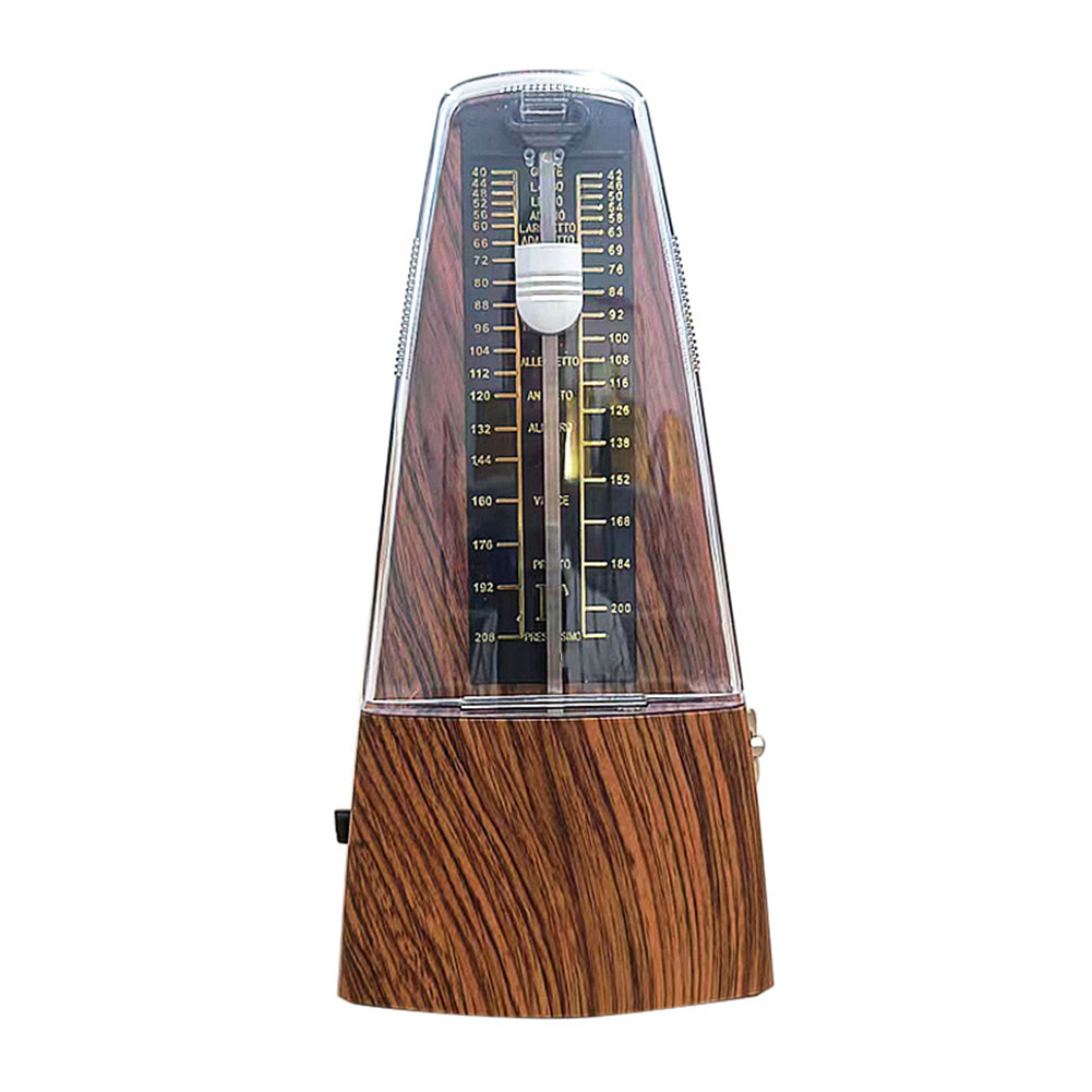 Mechanical Metronome Tower Type No Batteries Required Visual Sense of Tempo Perfect for Guitar Bass Violin Piano Wooden Color