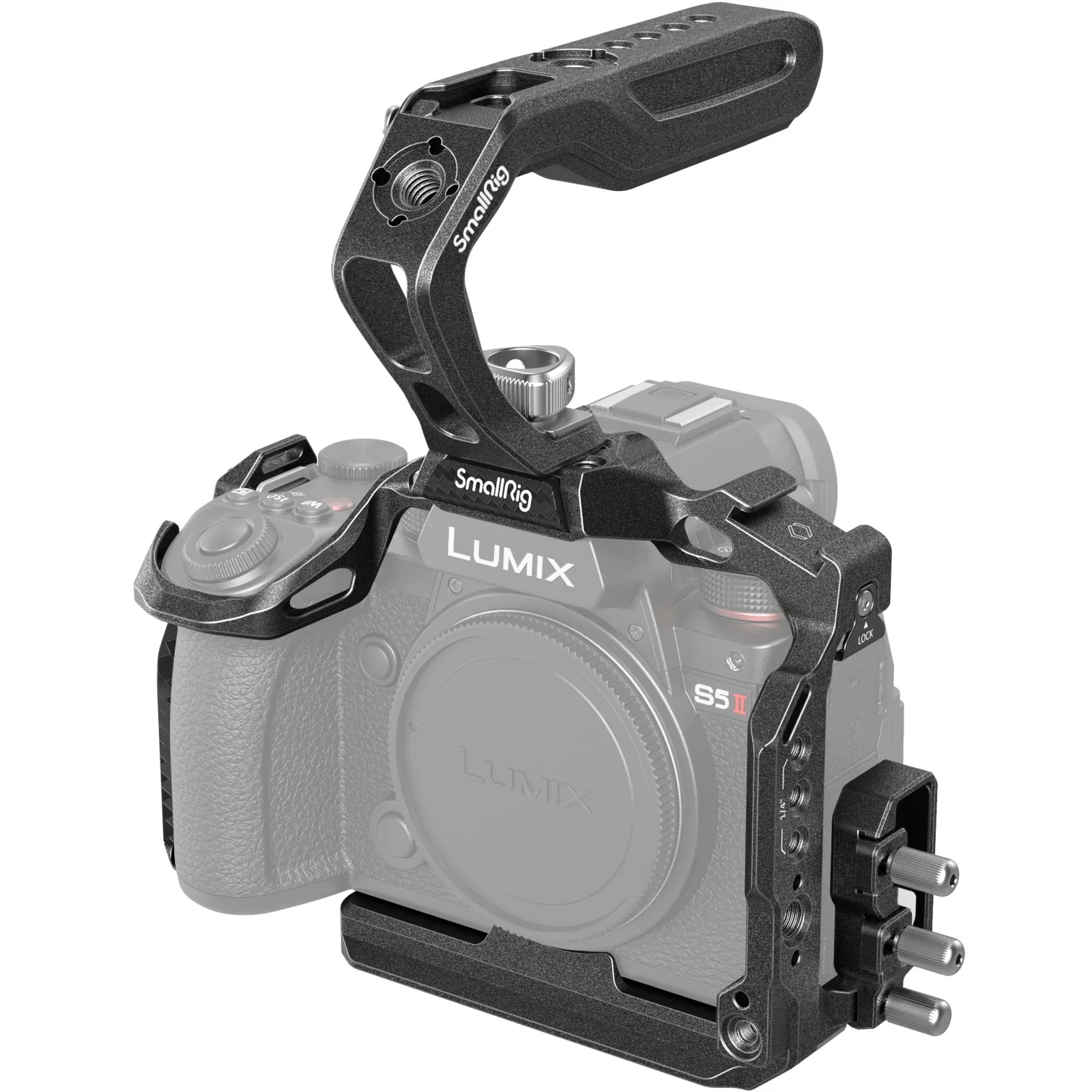 SmallRig Black Mamba Cage for Panasonic LUMIX G9 II / S5 II / S5 IIX 4023 with Arca-Swiss Quick-release Plate