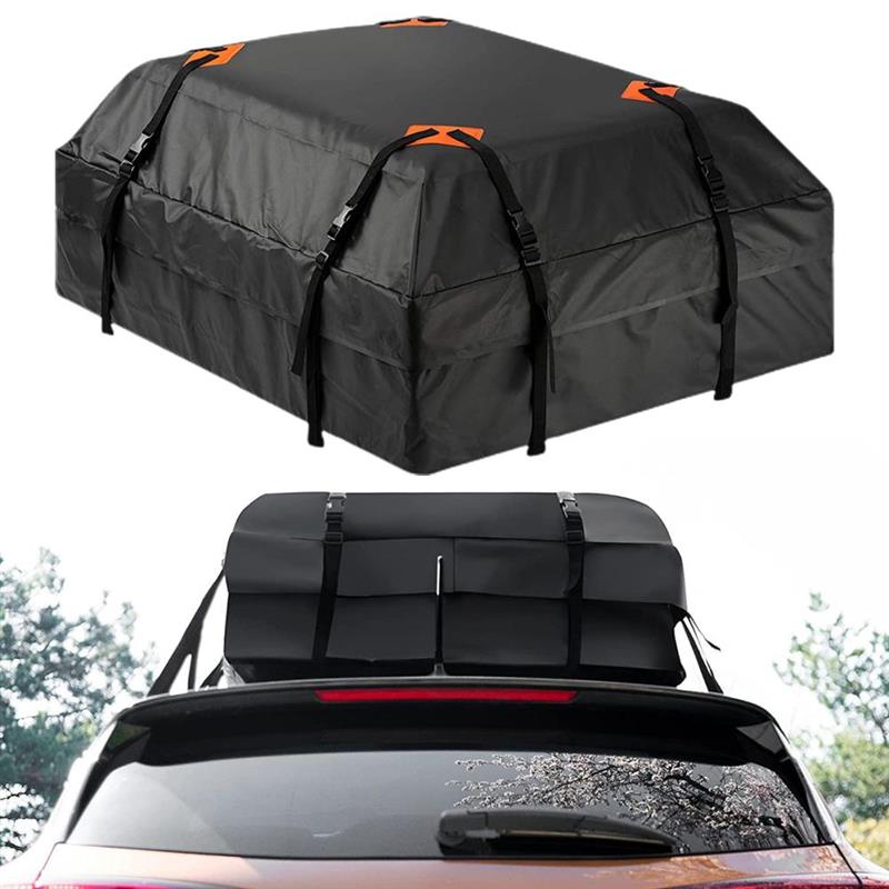 420D Waterproof Car Roof Cargo Bag With Roof Mat Large Capacity Luggage Carrier Scratch Resistant Storage Bag For Car SUV Truck