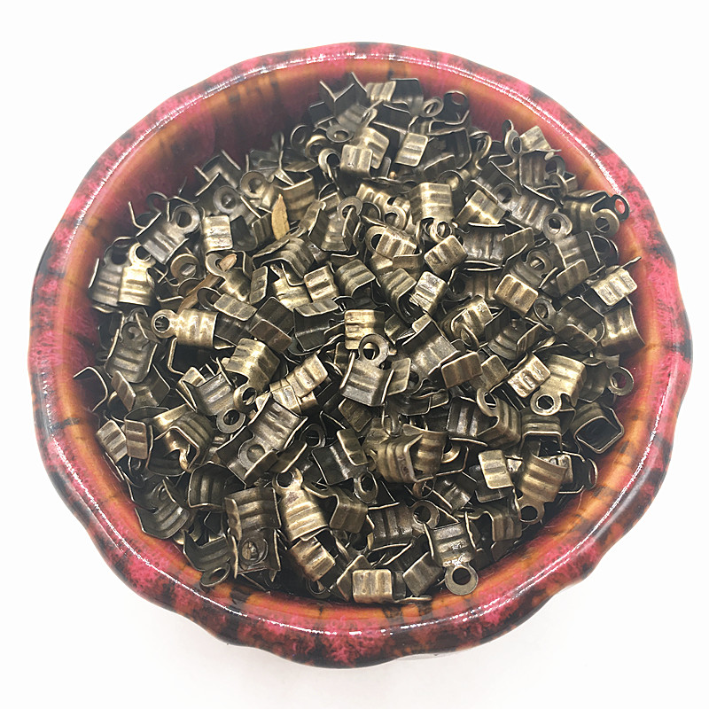 200pcs/lot Cords Crimp End Caps End Clasps Beads For Jewelry Making Bracelet Necklace Jewelry Findings Connectors DIY