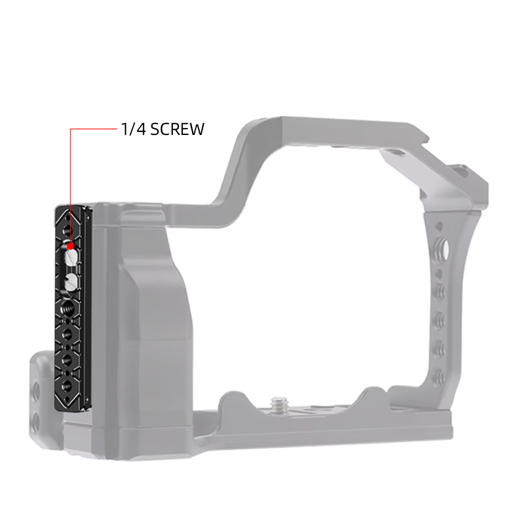 FEICHAO 120mm Cheese Plate Multi Holes Bar 1/4" 3/8" ARRI for DSLR Camera Cage Rig Video Rail Slider Mount Light Mic Extension