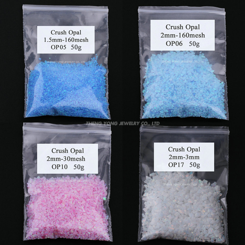 (5 grams/lot) Hot Sale Blue Opal Crushed Synthetic OP05 Various Size Gems Chip Blue Powder