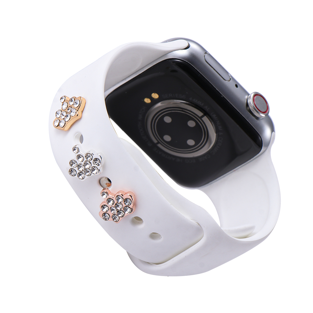 3Pcs Cute Metal Cat Fish Rivet Decorative Ring Nails For Apple Watch Band Ornament Charms Silicone Strap Accessories For iwatch