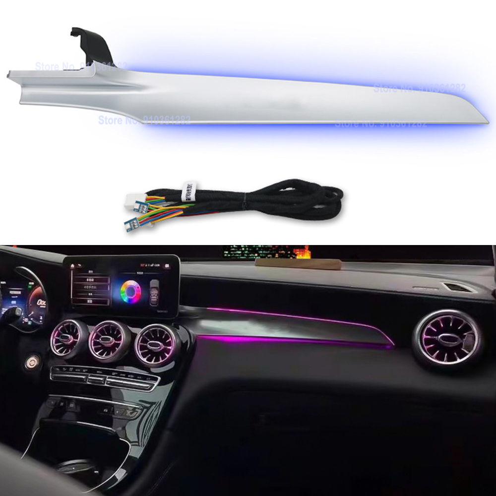 For Mercedes Benz C Class w205 GLC X253 2014-2021 Atmosphere light passenger trim led light in Co-pilot ambient light stripes